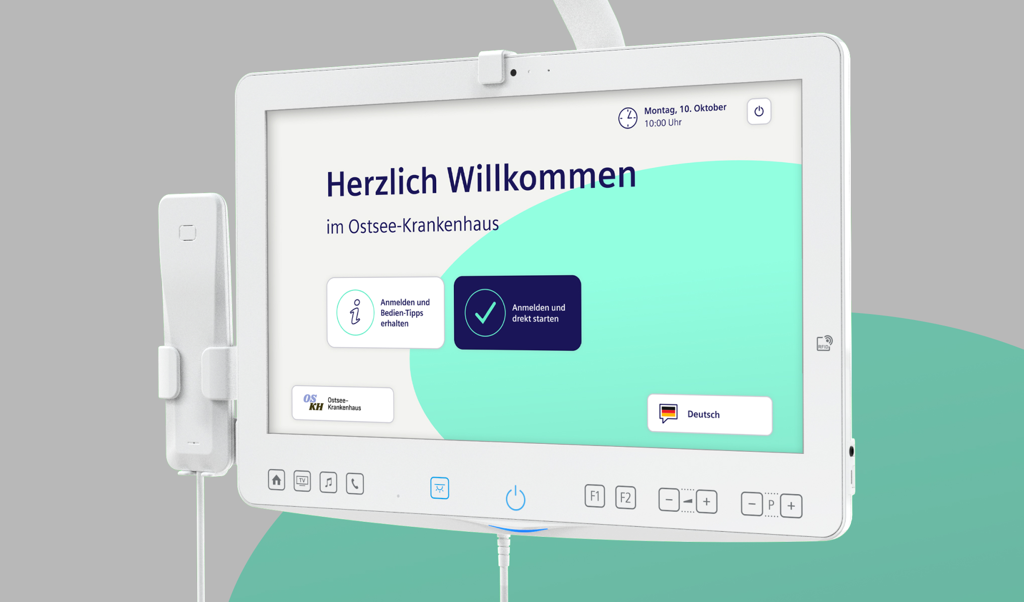 Willkommensseite des HiMed Cockpits