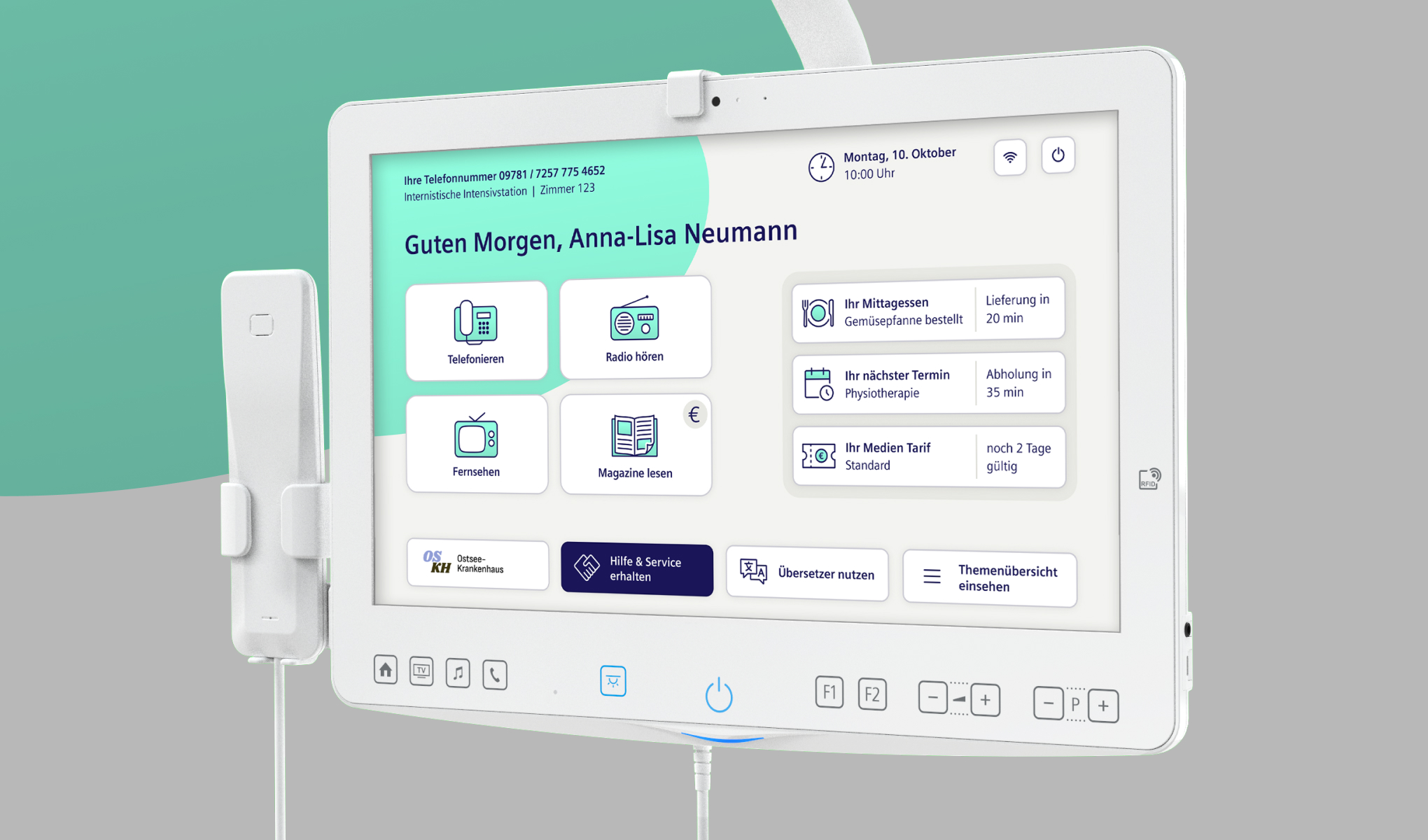 The dashboard of the HiMed Cockpit